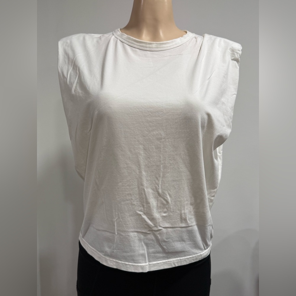 DUCIE LONDON Saskia White Sleeveless Women's Top Size Medium